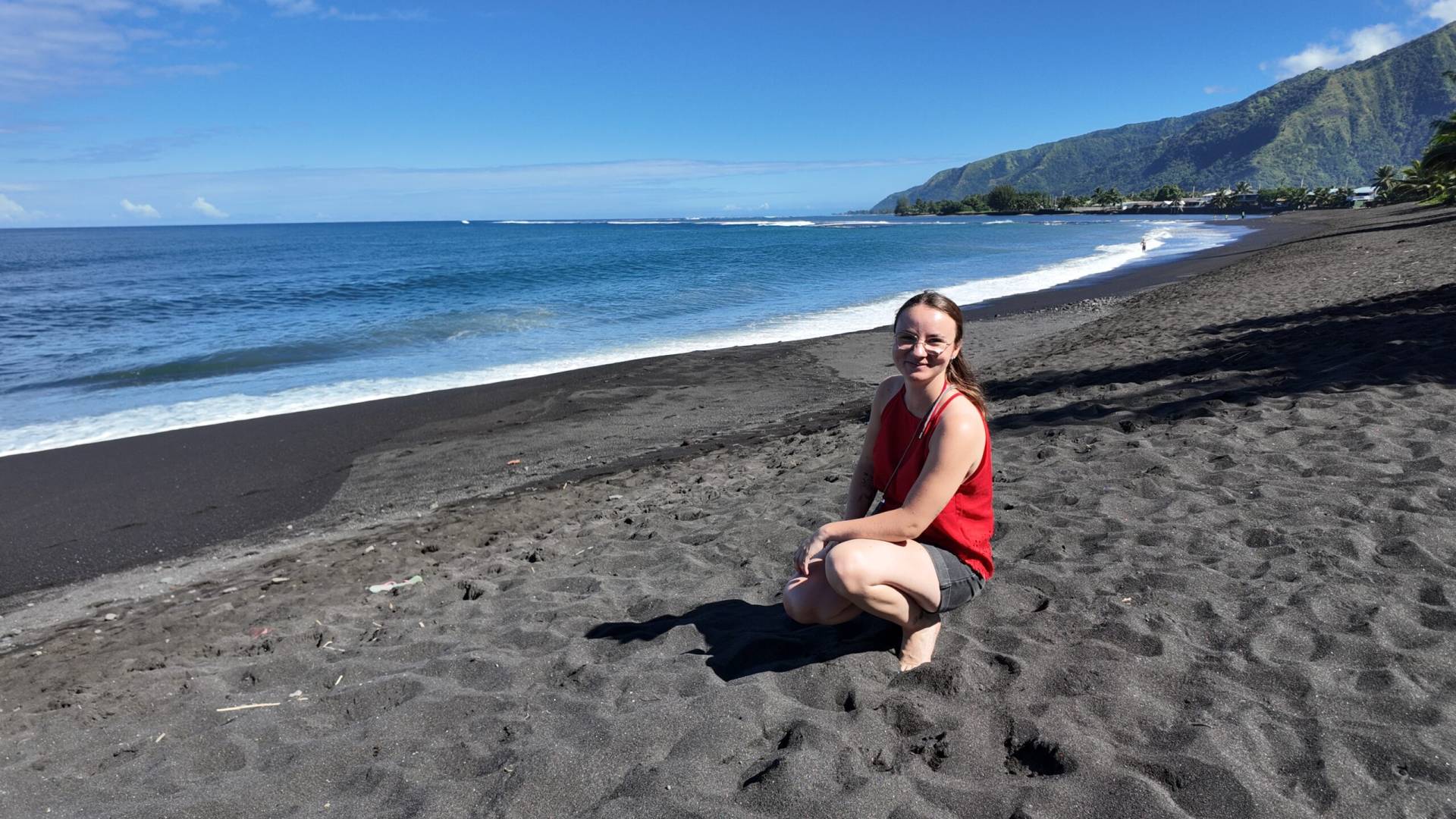 Constance à Papara lors de son TiTi's Tahiti Tour