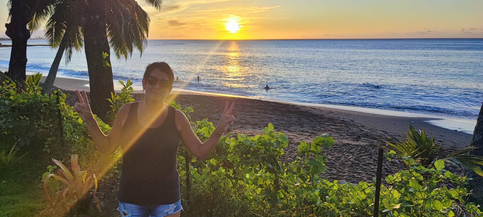 Karla, très heureuse lors de son fabuleux TiTi'a Tahiti Tour